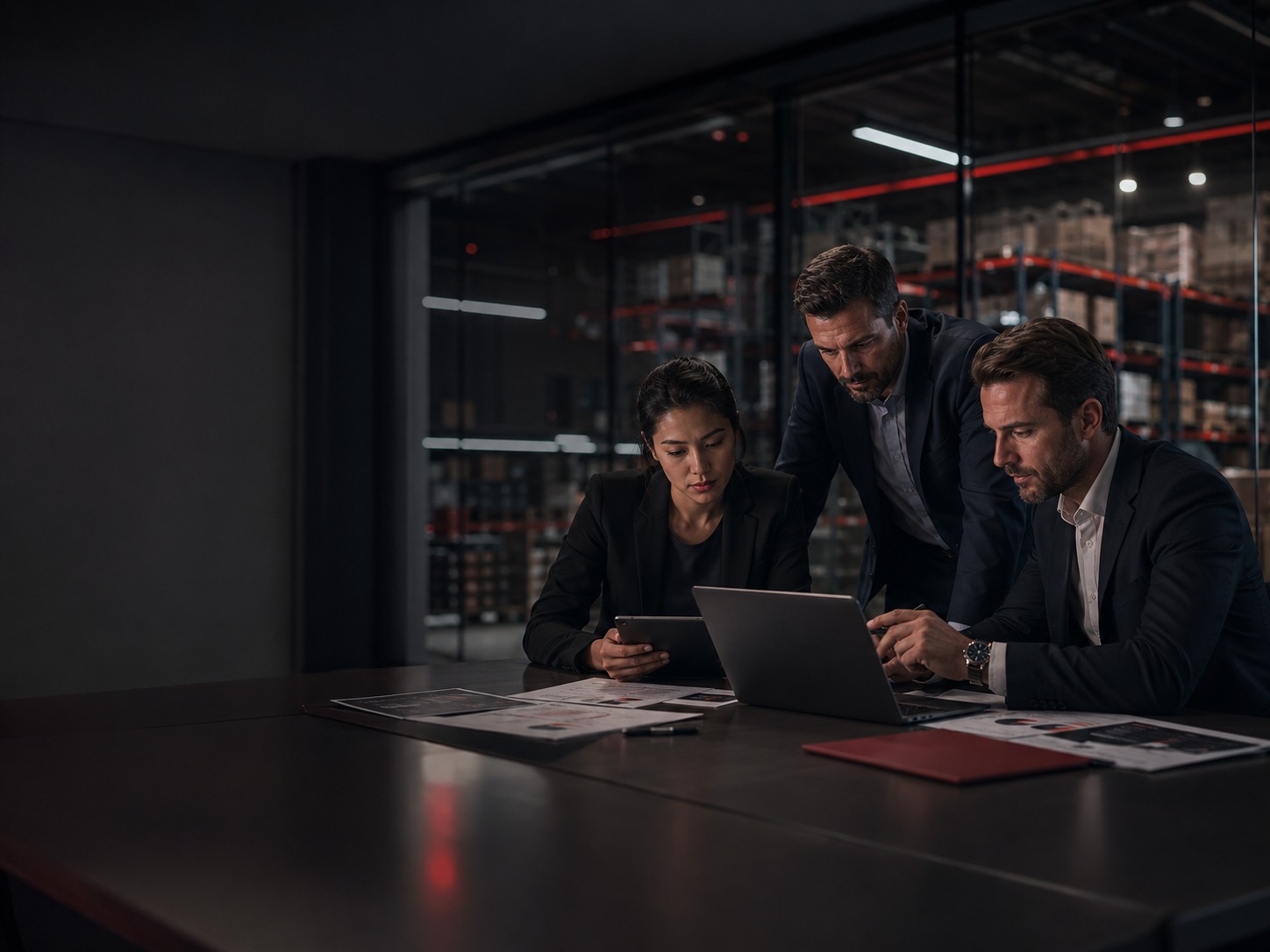 Procurement team reviewing a sourcing workflow